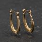 Second Hand Yellow Gold Patterned 17mm Creole Earrings 41174386