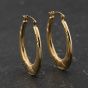 Second Hand Yellow Gold Patterned 24mm Creole Earrings 41174392