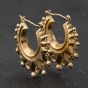 Second Hand Yellow Gold Patterned 27mm Creole Earrings 41174399