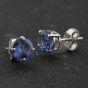 Second Hand White Gold Tanzanite Single Stone 5mm Stud Earrings 41174402