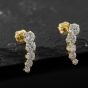 Second Hand Yellow Gold Cubic Zirconia Graduated 14.7mm Stud Earrings 41174408
