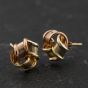 Second Hand Yellow Gold Knot 9mm Stud Earrings 41174409