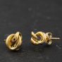 Second Hand Yellow Gold Knot 9.8mm Stud Earrings 41174410