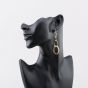 Second Hand 9ct Yellow Gold Graduated Link 72mm Dropper Earrings 41174417