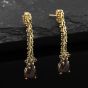 Second Hand Yellow Gold Garnet 28mm Dropper Earrings 41174418