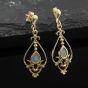 Second Hand Yellow Gold Opal 33mm Dropper Earrings 41174419