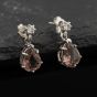 Second Hand 9ct White Gold Cubic Zirconia Teardrop 15mm Dropper Earrings 41174437