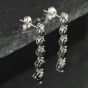 Second Hand 9ct White Gold Black & White Cubic Zirconia 31mm Dropper Earrings 41174483