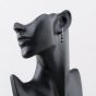 Second Hand 9ct White Gold Black & White Cubic Zirconia 31mm Dropper Earrings 41174483