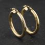 Second Hand Yellow Gold 26mm Plain Hoop Earrings 41174492