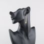 Second Hand Yellow Gold 52mm Tear Drop Patterned Dropper Earrings 41174499