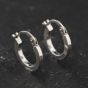 Second Hand 9ct White Gold 14mm Plain Hoop Earrings 41174504