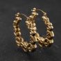 Second Hand Yellow Gold 25mm Celtic Heart Creole Earrings 41174511