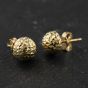 Second Hand Yellow Gold 4mm Patterned Dome Stud Earrings 41174515
