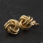 Second Hand 9ct Yellow Gold 12mm Knot Stud Earrings 41174517
