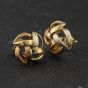 Second Hand 9ct Three Colour Gold 13mm Knot Stud Earrings 41174518