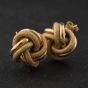 Second Hand 9ct Yellow Gold 16mm Large Knot Stud Earrings 41174520