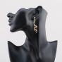 Second Hand 9ct Yellow Gold 40mm Twist Dropper Earrings 41174566