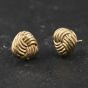 Second Hand Yellow Gold 9mm Knot Stud Earrings 41174601