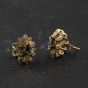 Second Hand Yellow Gold Dark Blue Topaz & 0.12ct Diamond Marquise Cluster 11mm Stud Earrings 41174612