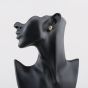 Second Hand Yellow Gold Dark Blue Topaz & 0.12ct Diamond Marquise Cluster 11mm Stud Earrings 41174612