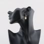 Second Hand Vintage 9ct Yellow Gold 27mm Patterned Heart Dropper Earrings 41174622