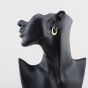 Second Hand 9ct Yellow Gold 22mm Patterned Hoop Earrings 41174657