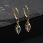 Second Hand Yellow Gold 28mm Mystic Topaz Dropper Earrings 41174673