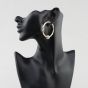 Second Hand 9ct Yellow Gold 48mm Cubic Zirconia Set Twist And Ball Hoop Earrings 41174695