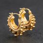 Second Hand 9ct Yellow Gold Small Star Spike Design Creole Earrings 41174728