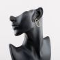 Second Hand 9ct Yellow Gold Diamond Cut Patterned Hoop Earrings 41174730