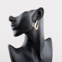 Second Hand 9ct Yellow Gold Oval Tube Creole Earrings 41174731