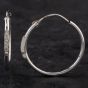 Second Hand 18ct White Gold Cubic Zirconia Hoop Earrings 4117642