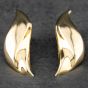 Second Hand 9ct Yellow Gold Leaf Stud Earrings 4117951