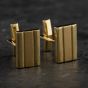 Second Hand 14ct Yellow Gold Oblong Grooved Cufflinks 4119014