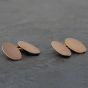 Second Hand Vintage 9ct Rose Gold Oval Plain Cufflinks 41191003