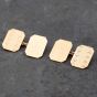 Second Hand Vintage 9ct Yellow Gold Oblong Diamond Cut Pattern Cufflinks 41191015