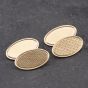 Second Hand 9ct Yellow Gold Oval Patterned Cufflinks 41191028