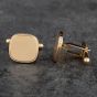 Second Hand 9ct Yellow Gold Textured Cushion Cufflinks 4119592
