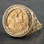 Second Hand 9ct Yellow Gold 1906 Half Sovereign Coin Ring 41200024BND