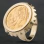 Second Hand 9ct Yellow Gold 1963 Full Sovereign Coin Ring 412000815BND