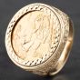 Second Hand 9ct Yellow Gold 1963 Full Sovereign Coin Ring 41201006BND