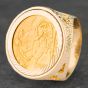 Second Hand Yellow Gold 1891 Full Sovereign Coin Ring 41201022