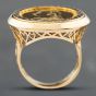 Second Hand Vintage Yellow Gold 1887 Shield Back Full Sovereign Coin Ring 41201030