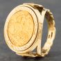 Second Hand 9ct Yellow Gold Half Sovereign 1904 Coin Ring 41201032BND