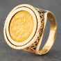 Second Hand 9ct Yellow Gold Half Sovereign 1913 Coin Ring 41201036BND