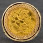 Second Hand Yellow Gold 1914 George Half Sovereign Coin Ring 41201047