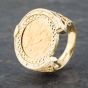 Second Hand 9ct Yellow Gold 2000 Half Sovereign Coin Ring 41201050BND