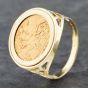 Second Hand 9ct Yellow Gold 1911 Half Sovereign Coin Ring 41201052BND