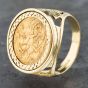 Second Hand 9ct Yellow Gold 1913 Half Sovereign Coin Ring 41201053BND